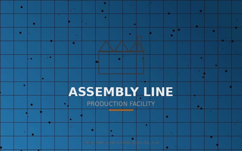 Gas air compressor automated assembly line with torque-controlled fastening stations