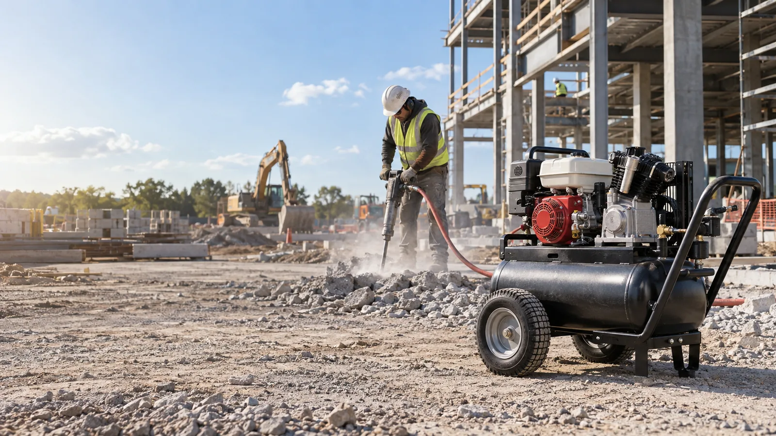 Gas powered air compressor planning