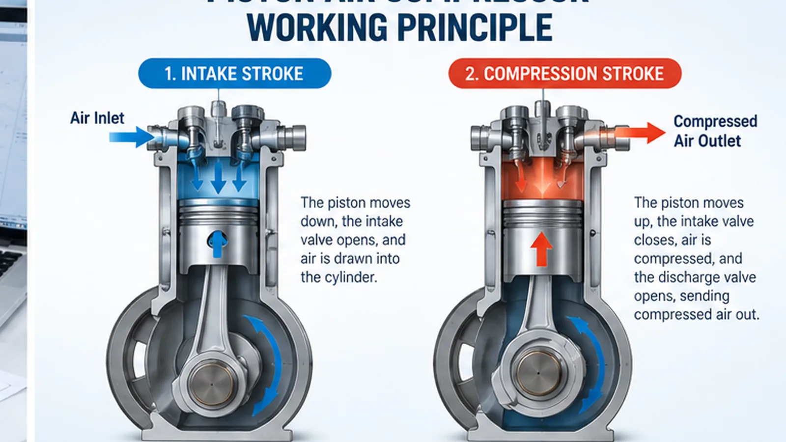Air compressor working principle